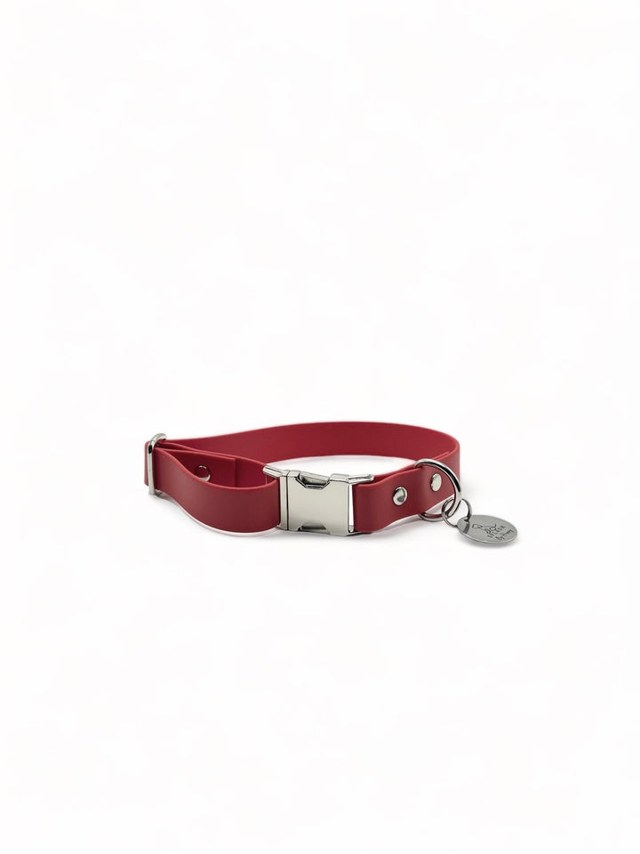 collier rouge biothane clip tendance imperméable chien. Fabrication française. Splash BY Happy